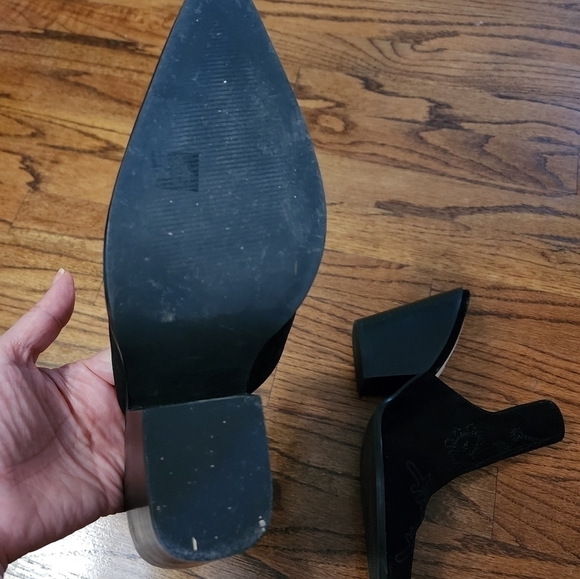 Rebel Wilson Rhythm and blues Ava chunky heeled mules size 10wide - Picture 7 of 9